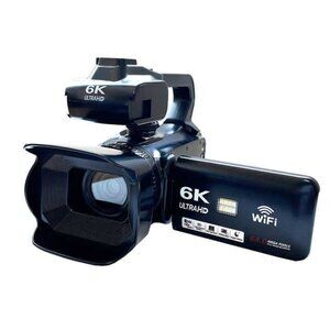 Digital Video Camera 6K 64MP Recording, DV, 4-inch Touch Movie Screen, WIFI HD.